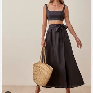 Reformation Charcoal Maxi Skirt